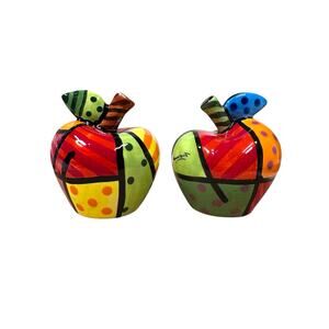 Romero Britto Apple Salt and Pepper Shakers.